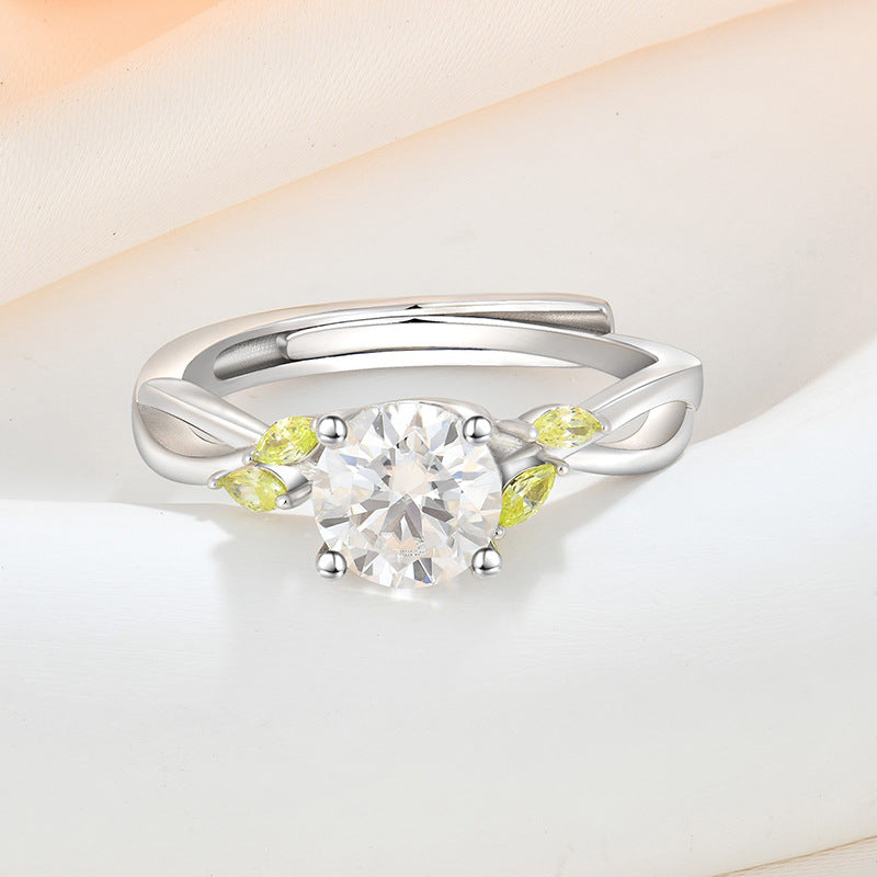 S925 sterling silver diamond ring affordable luxury fashion simple ring foreign trade cross-border jewelry silver accessories processing ring for women